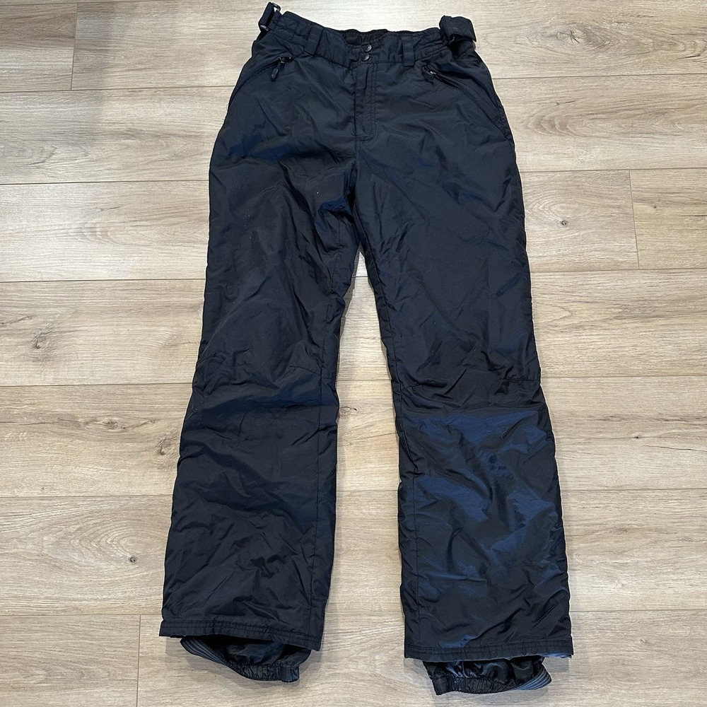 Rawik Insulated Snow Pants Women's Size Medium Black Full-Zip Snap Snowboard Ski